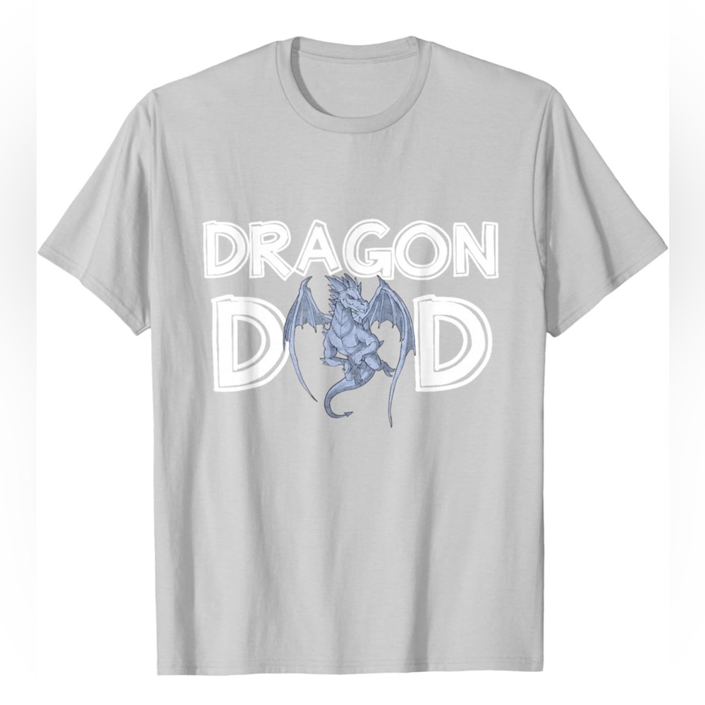 Like New! Gray Dragon Dad T-Shirt Medium
